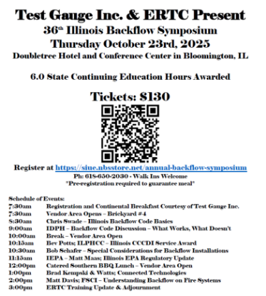 Picture of 36th Illinois Backflow Prevention Symposium